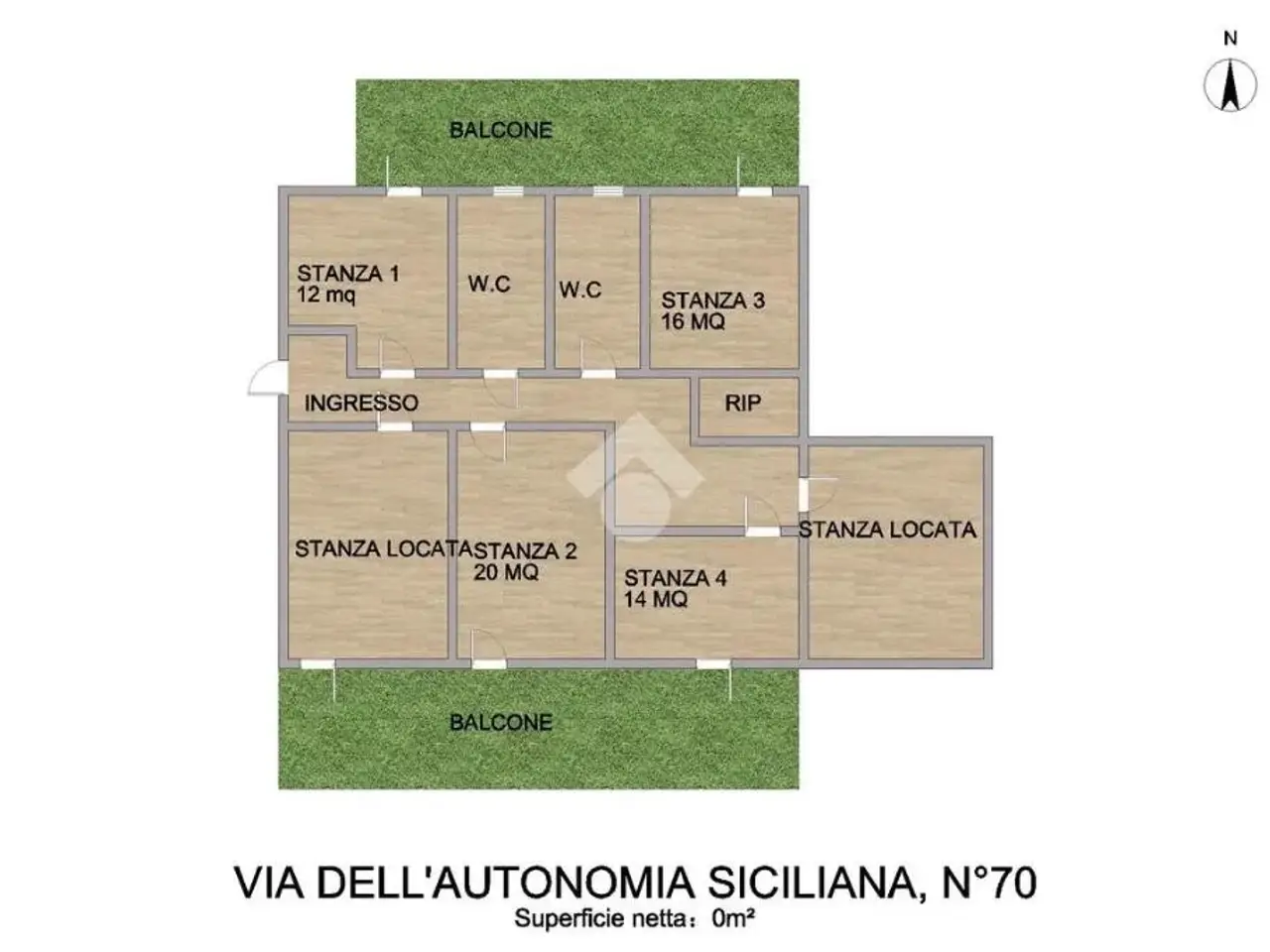 Ufficio in Via dell'Autonomia Siciliana 70, Palermo, {3} - Planimetria 1
