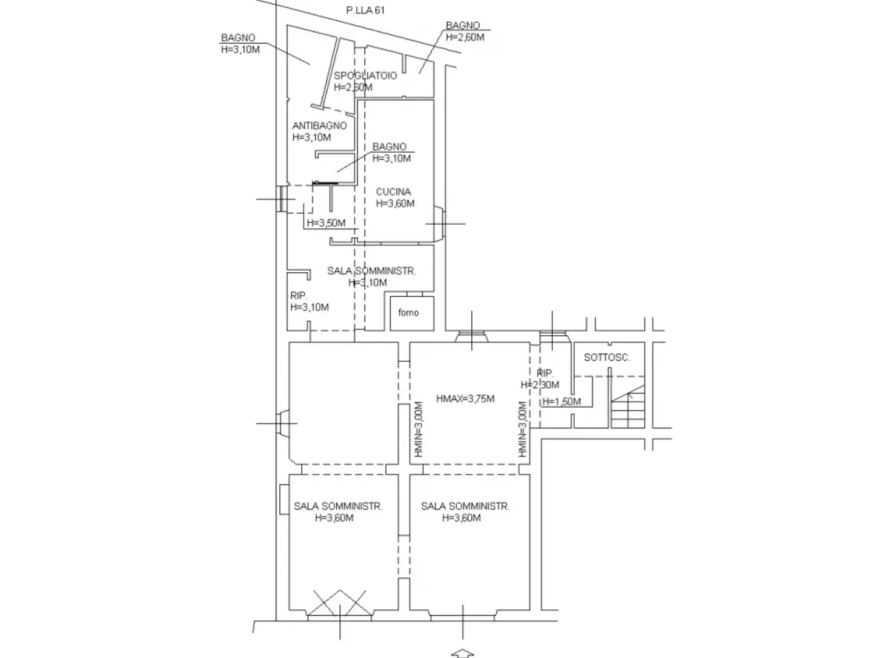 Palazzina commerciale in Piazza Giuseppe Mazzini, Fiesole, {3} - Planimetria 1