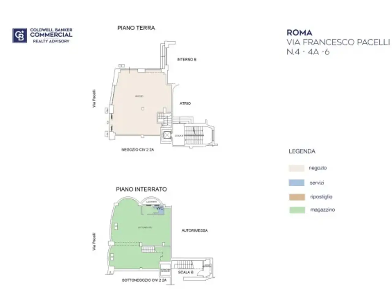 Negozio in Via Francesco Pacelli 4, Roma, {3} - Planimetria 1