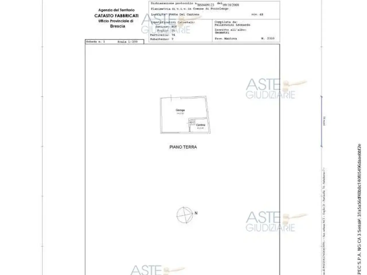 Autorimessa in Loc. Ponte del Cantone 48 48, Pozzolengo, {3} - Planimetria 1