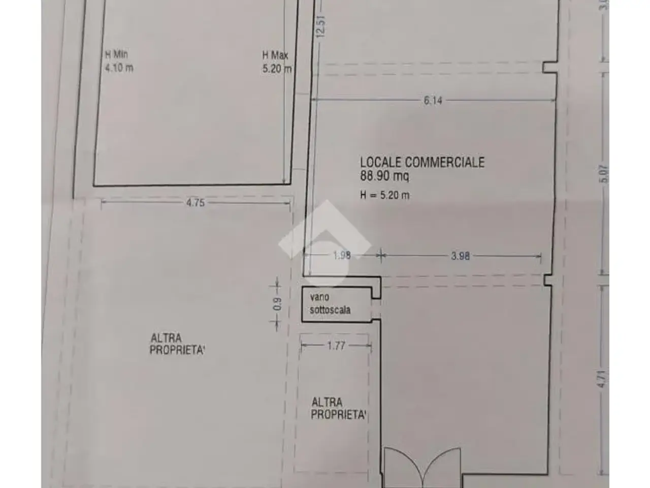 Negozio in Via della Repubblica, Balestrate, {3} - Planimetria 1