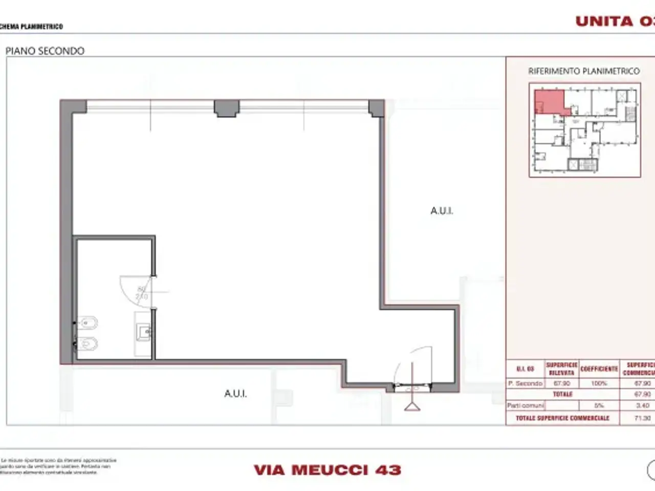 Negozio in Via Antonio Meucci 43, Milano, {3} - Planimetria 1