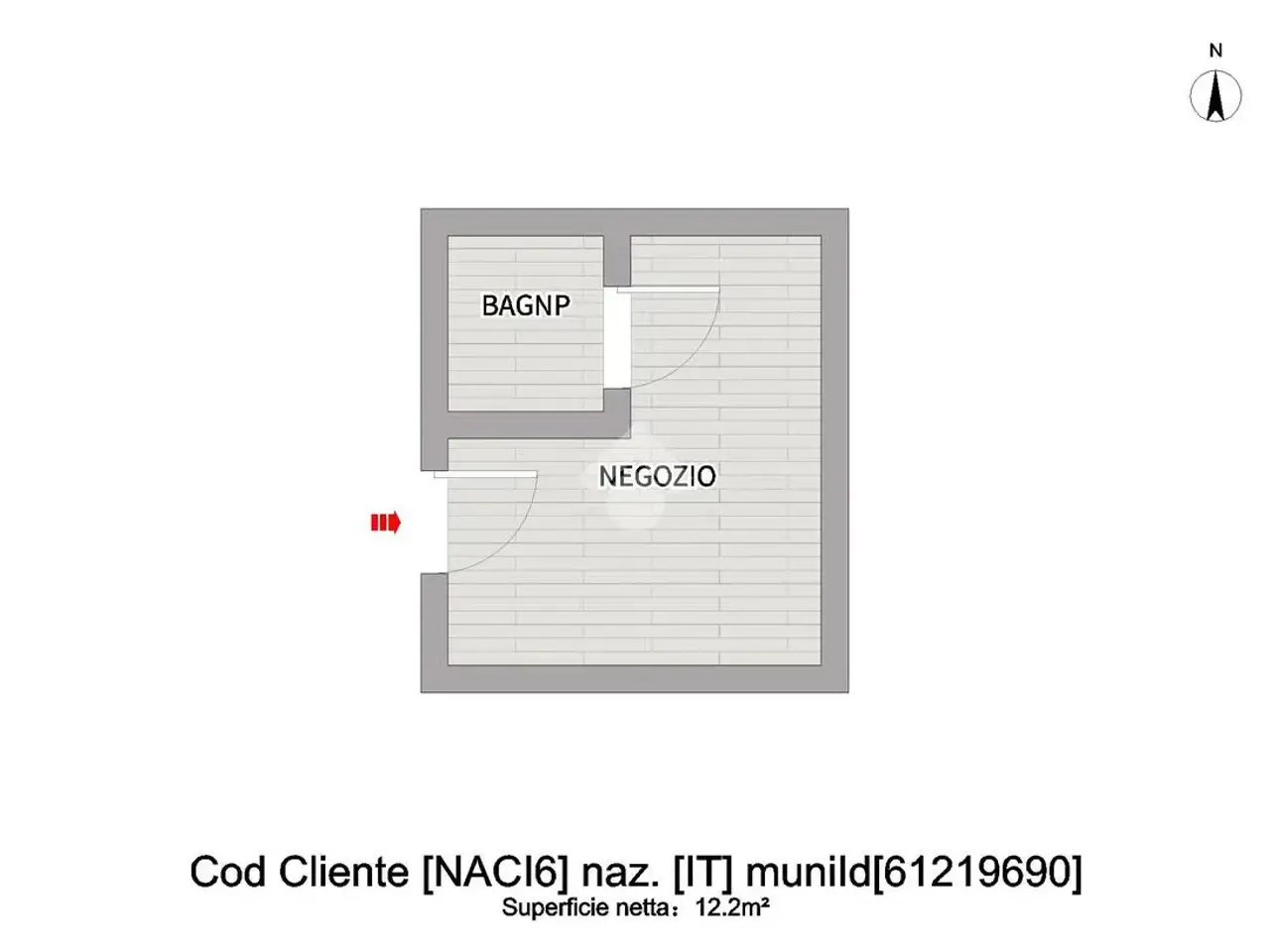 Negozio in Via Giordano Bruno 142, Napoli, {3} - Planimetria 1