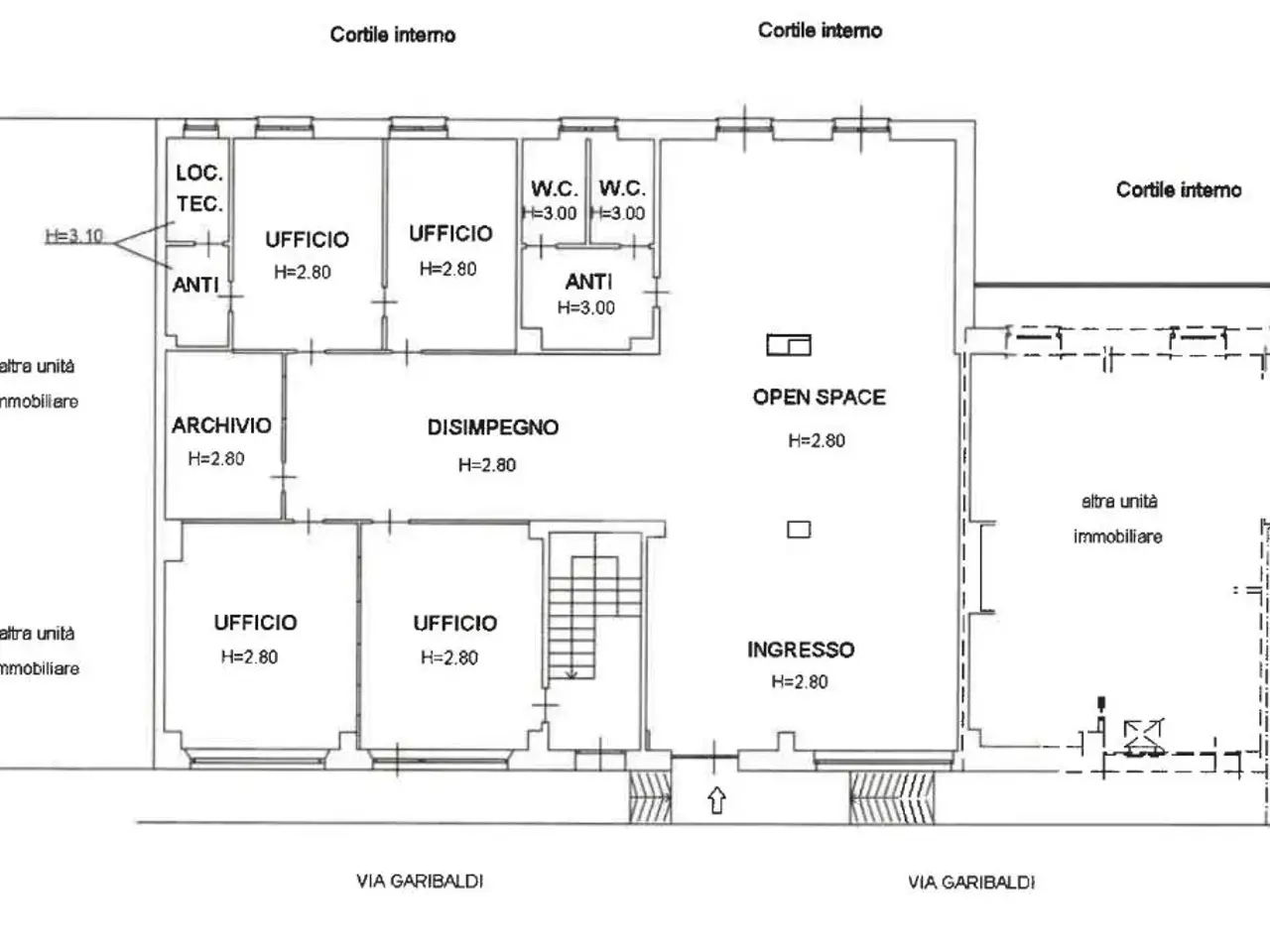 Ufficio in Via Garibaldi 180, Alba, {3} - Planimetria 1