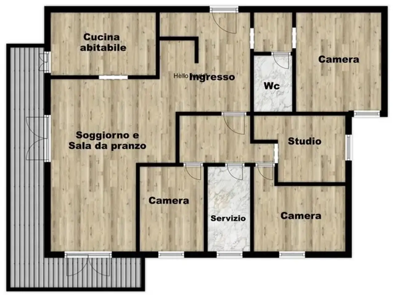 Appartamento in vendita, Via Paruta ., Venezia - Planimetria 1