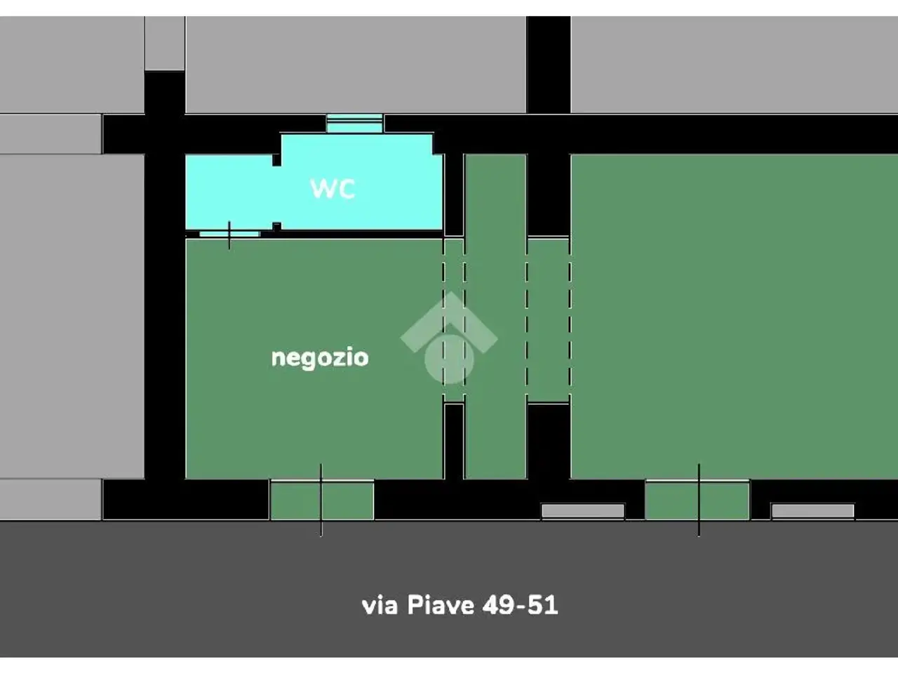 Negozio in Via Piave 51, Curti, {3} - Planimetria 1