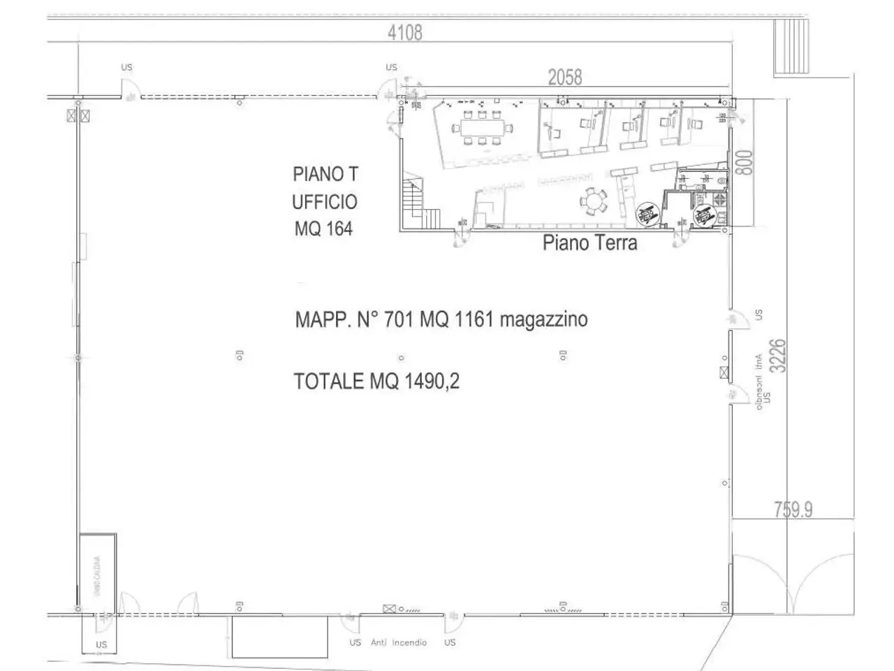 Capannone in Via Spluga 52, Cantu', {3} - Planimetria 1