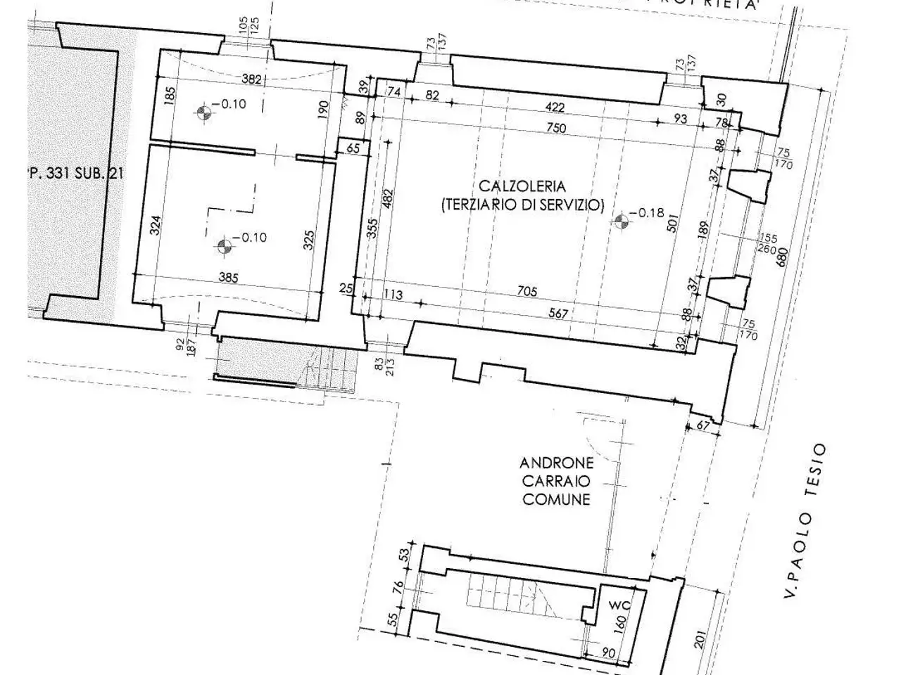 Palazzina commerciale in , San Maurizio Canavese, {3} - Planimetria 1