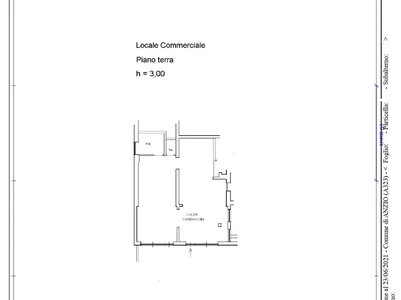 Negozio in Via Nettunense, Anzio, {3} - Planimetria 1
