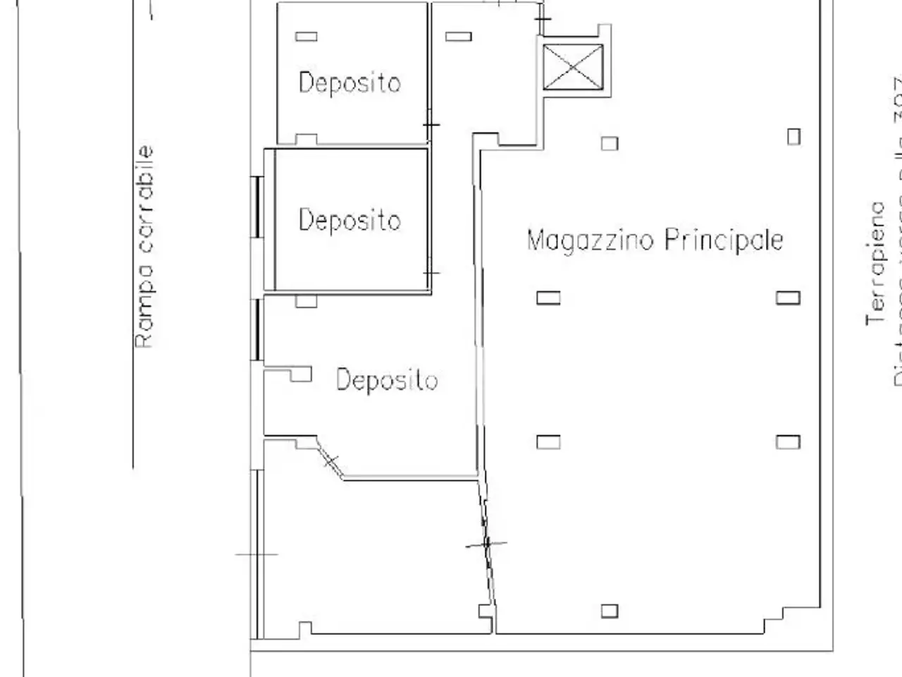 Magazzino in Via Lamporecchio 15, Roma, {3} - Planimetria 1