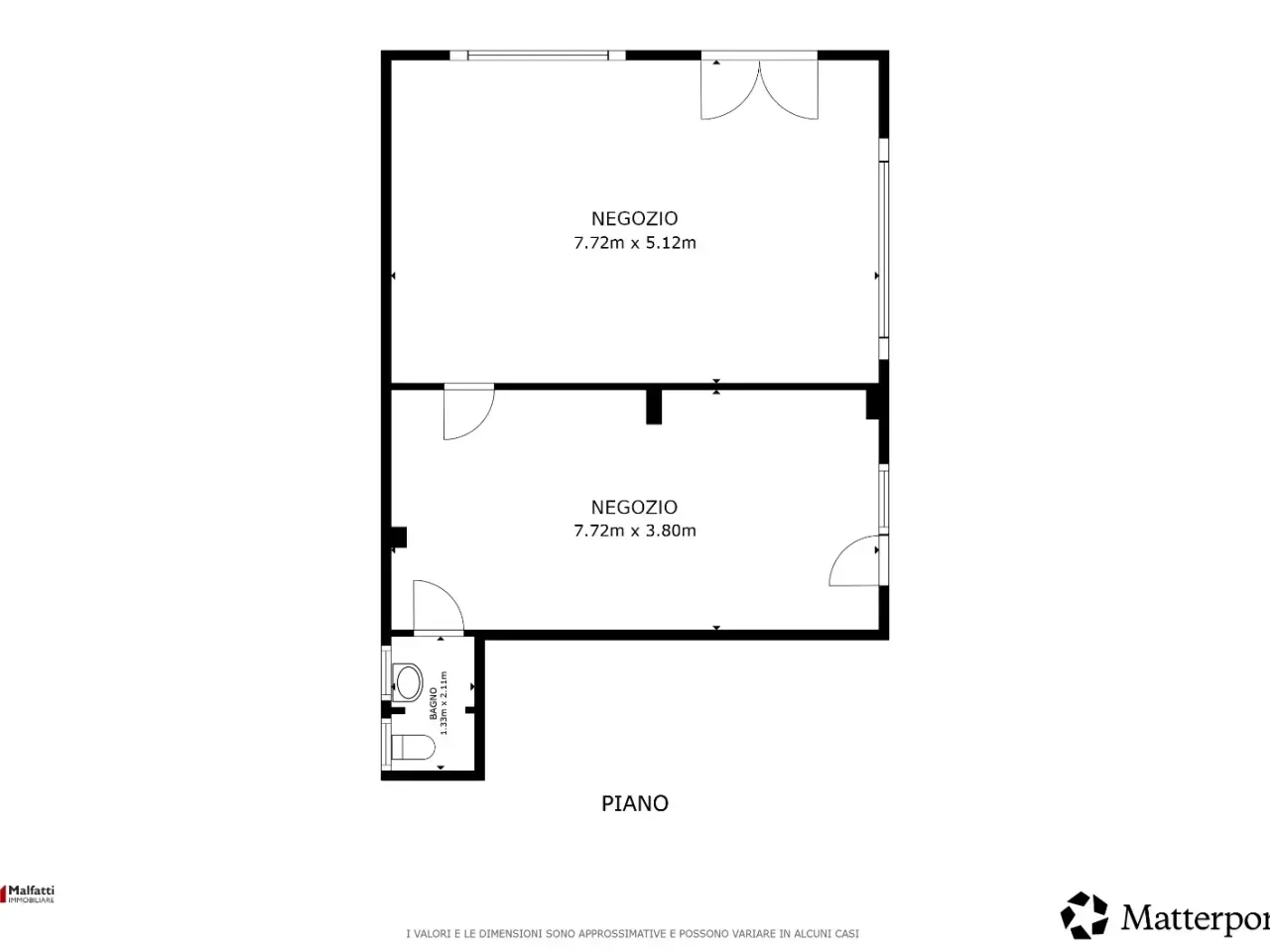 Negozio in Via Trebiani 40/42, Rieti, {3} - Planimetria 1