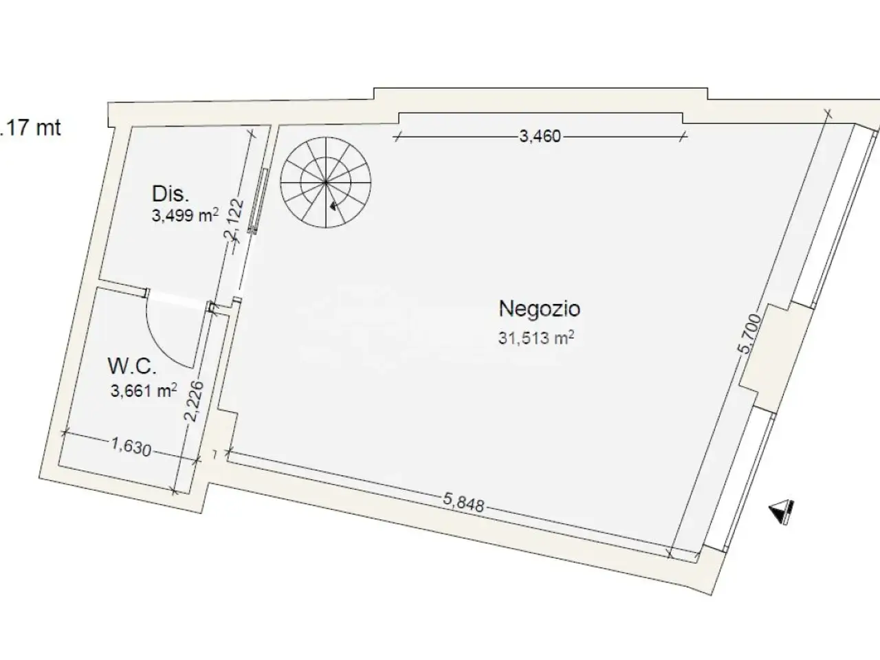 Negozio in Piazzale Gabriele Rosa 16, Milano, {3} - Planimetria 1