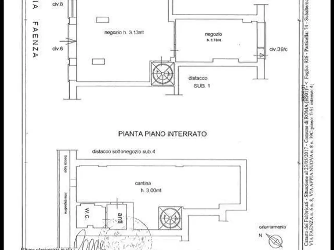 Negozio in Via Faenza, Roma, {3} - Planimetria 1