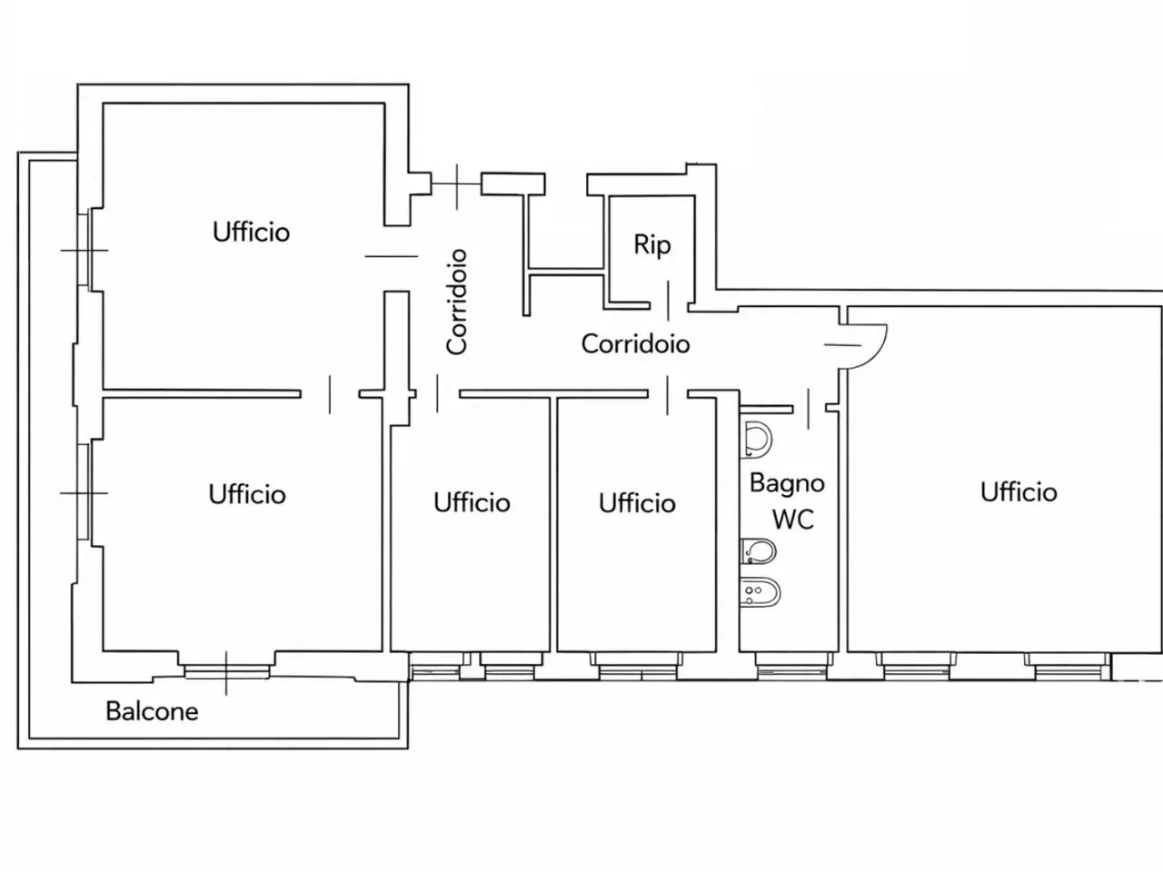 Ufficio in Corso della Libertà - FreiheitsstraßE, Bolzano, {3} - Planimetria 1