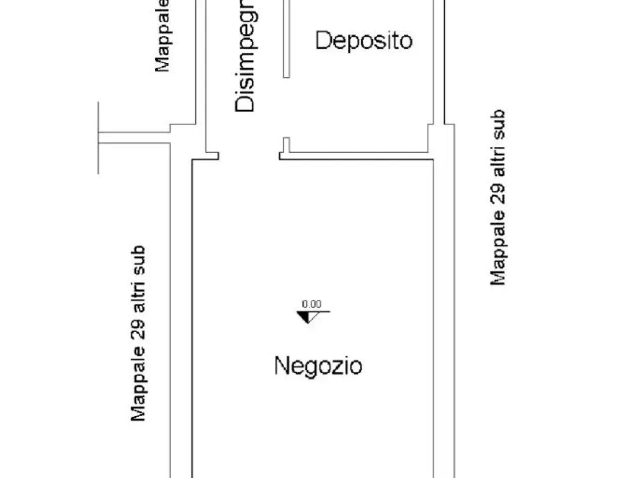 Negozio in Via Riccardo San Germano 14, Cassino, {3} - Planimetria 1