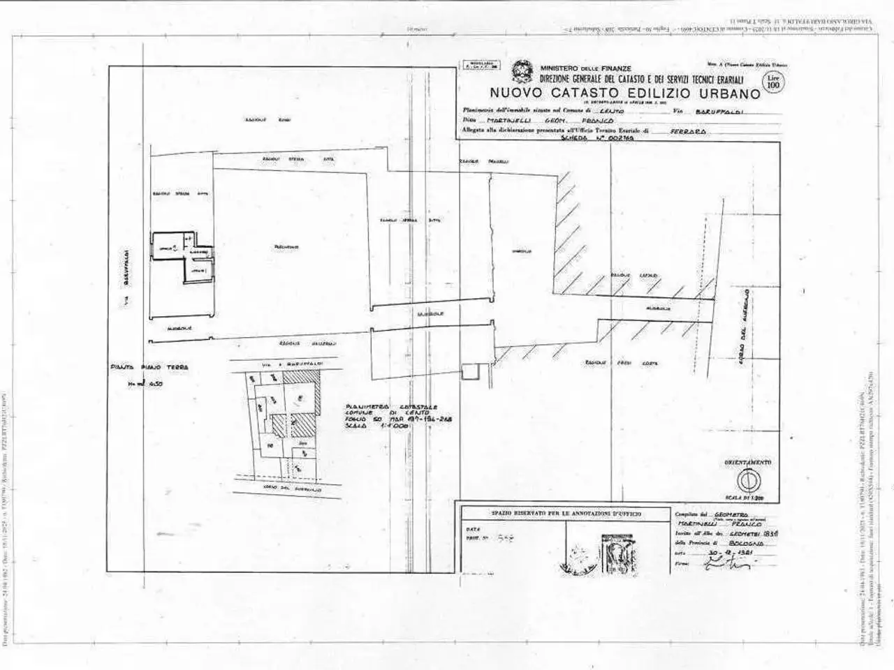 Ufficio in Via Baruffaldi 11, Cento, {3} - Planimetria 1