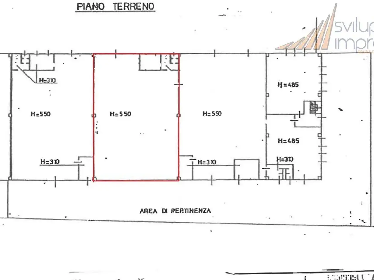 Capannone in Via Monte Cervino 66, Arcore, {3} - Planimetria 1