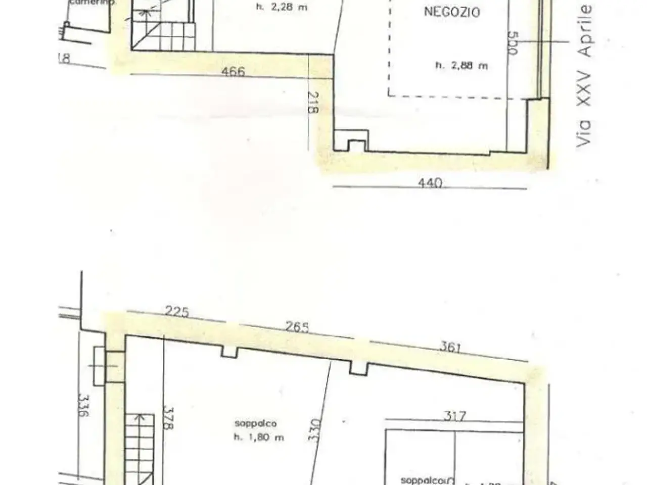 Negozio in Via XXV Aprile 1945, Santa Margherita Ligure, {3} - Planimetria 1