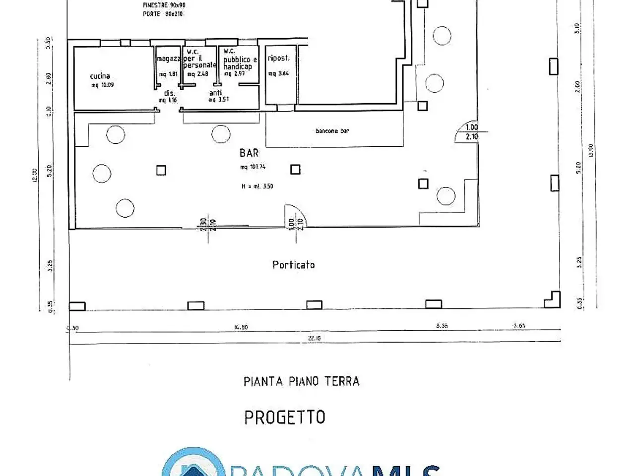 Negozio in Piazzetta Modin, Padova, {3} - Planimetria 1