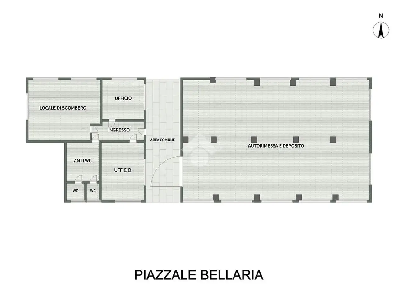 Palazzina commerciale in Piazzale Bellaria 2, Palermo, {3} - Planimetria 1