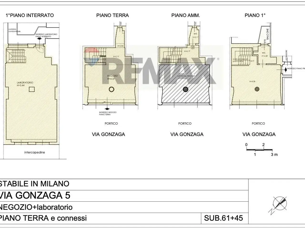 Negozio in Via Gonzaga 5, Milano, {3} - Planimetria 1
