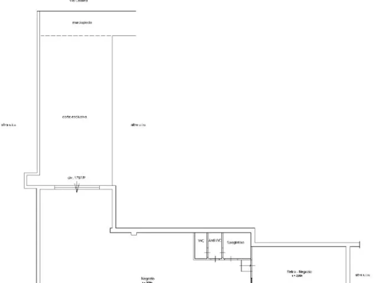 Negozio in Via Casilina 1797, Roma, {3} - Planimetria 1