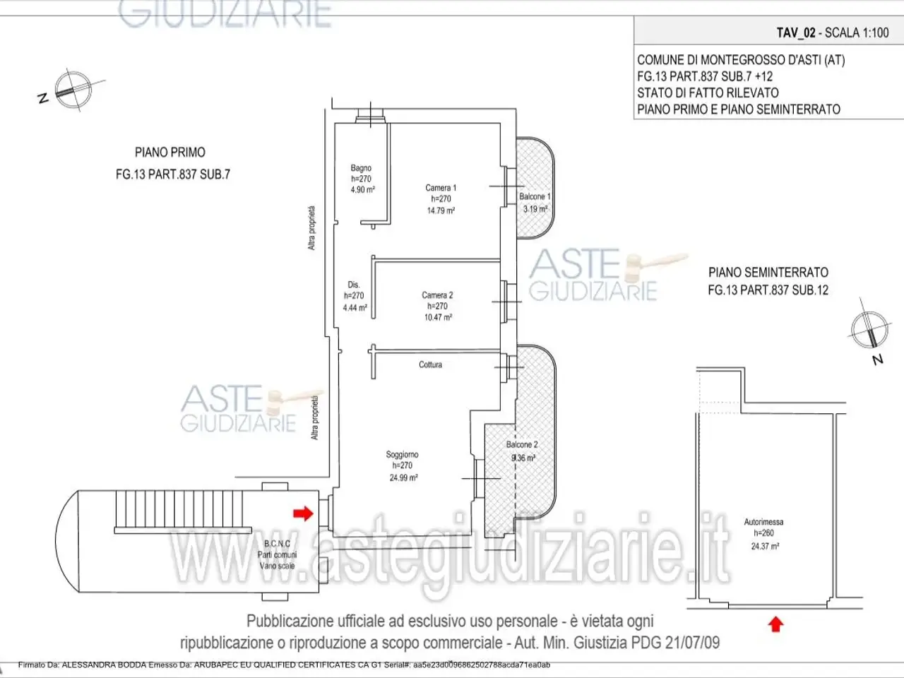 Garage in Via Gallareto, 4c, 14048 Montegrosso At, Italia 4c, Montegrosso D'Asti, {3} - Planimetria 1