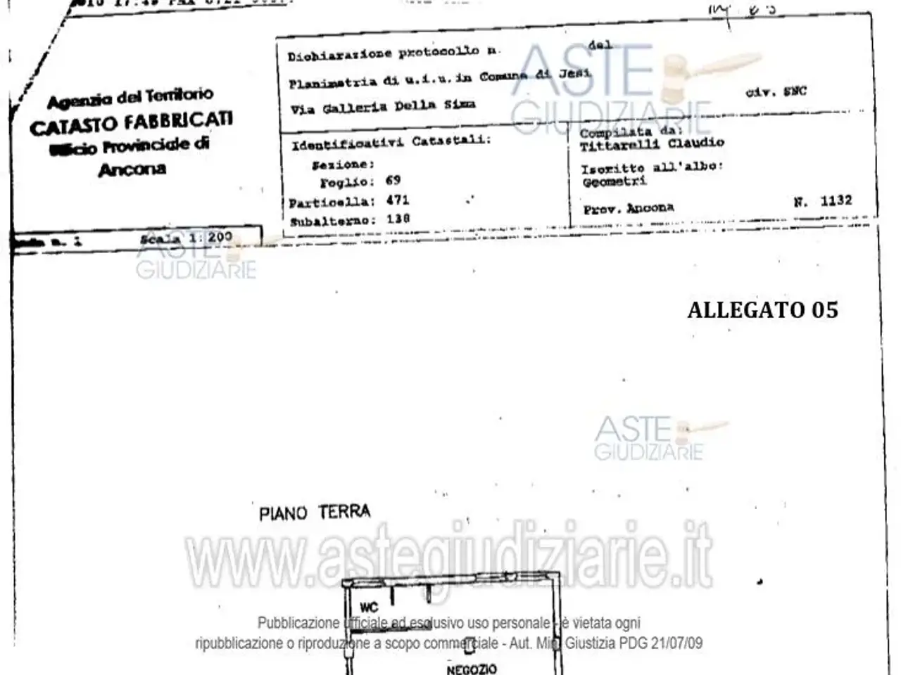Negozio in Via del Lavatoio, Jesi, {3} - Planimetria 1