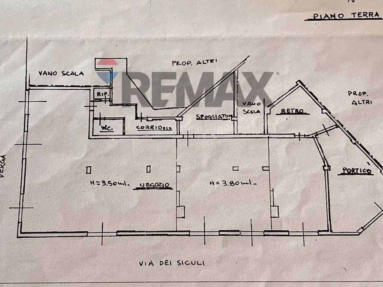 Negozio in Via Giovanni Verga 15, Lentini, {3} - Planimetria 1
