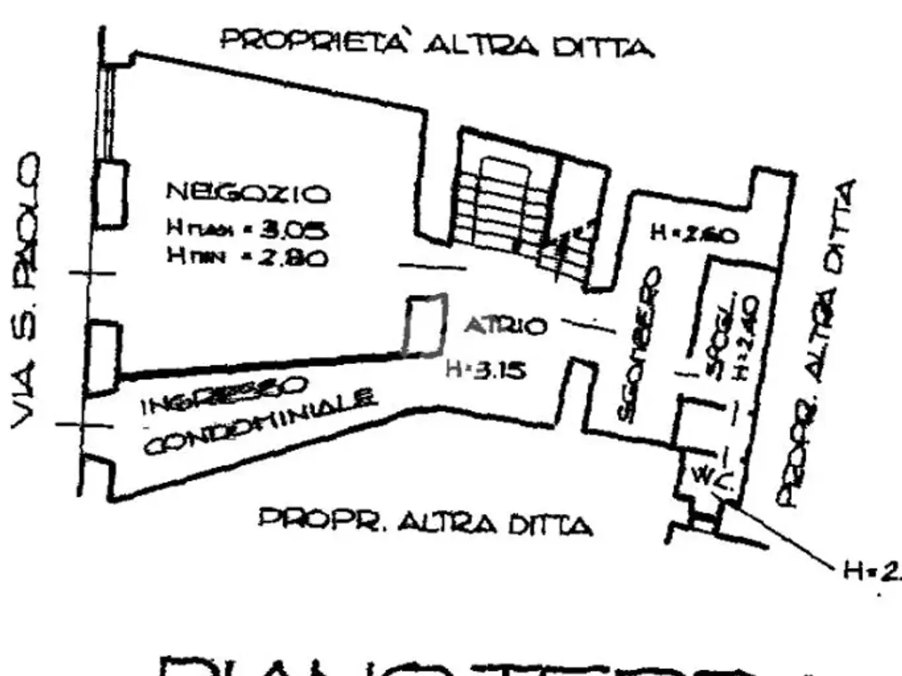 Negozio in Via San Paolo della Croce 12, Ovada, {3} - Planimetria 1