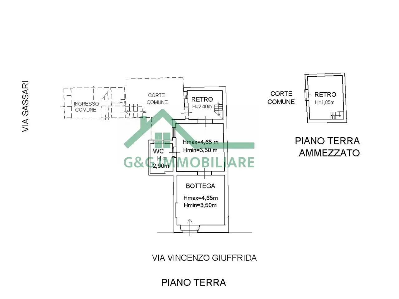 Negozio in Via Vincenzo Giuffrida, Catania, {3} - Planimetria 1