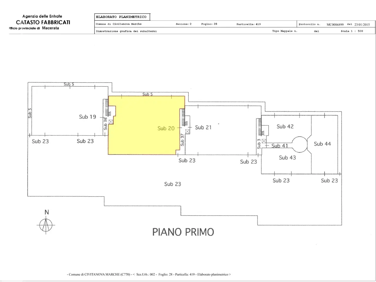 Capannone in Via Luigi Einudi, Civitanova Marche, {3} - Planimetria 1