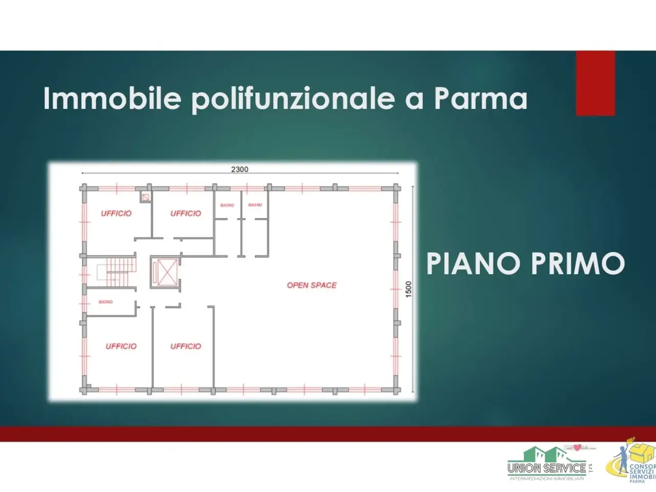 Ufficio in Via Giuseppe Giusti 5, Parma, {3} - Planimetria 1