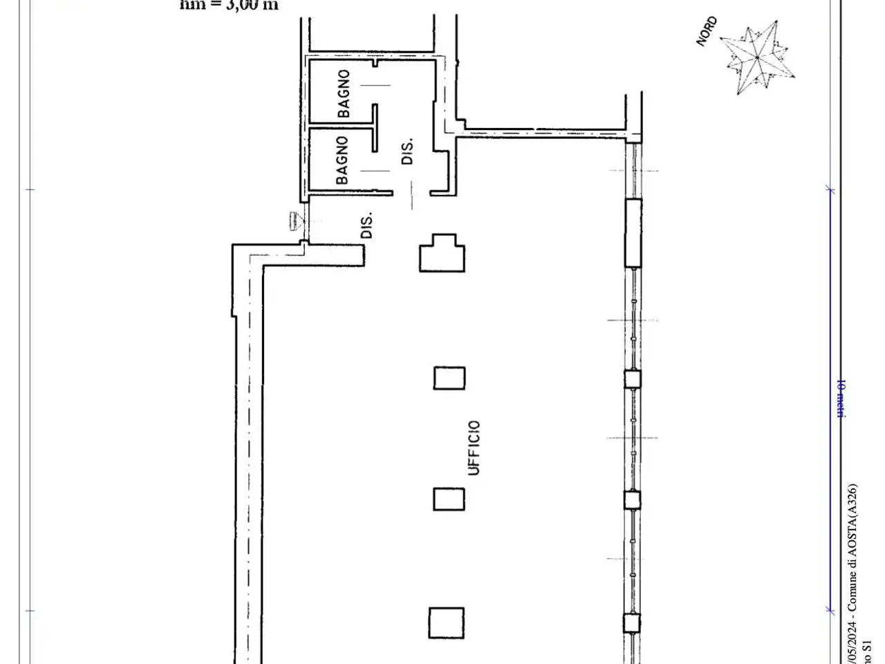 Ufficio in Via Duca degli Abruzzi  4, Aosta, {3} - Planimetria 1