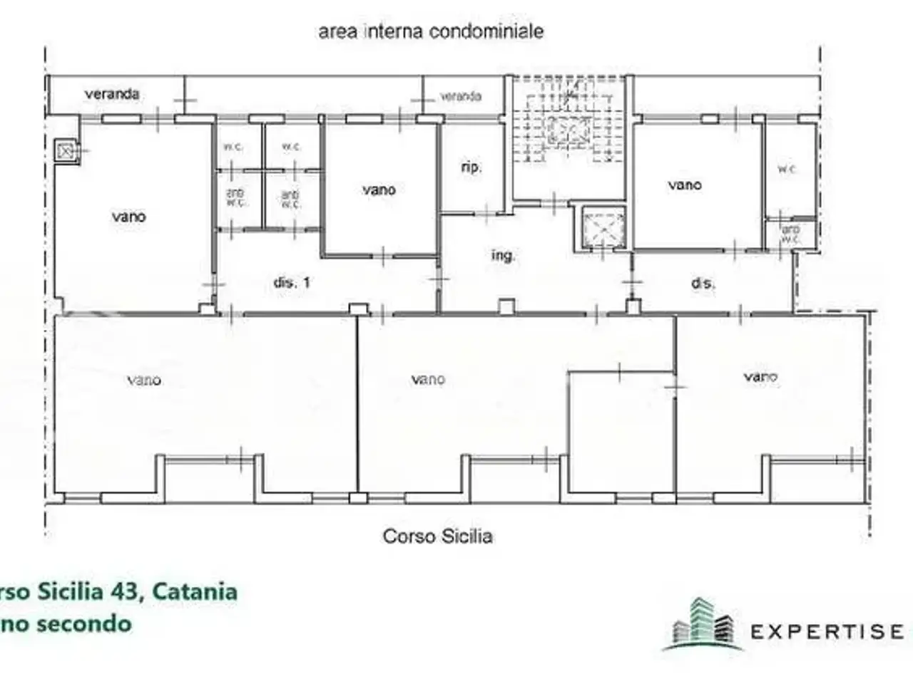 Ufficio in Corso Sicilia 43, Catania, {3} - Planimetria 1