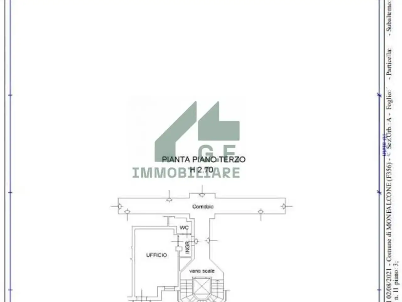 Ufficio in Piazza Salvo d'Acquisto 11, Monfalcone, {3} - Planimetria 1
