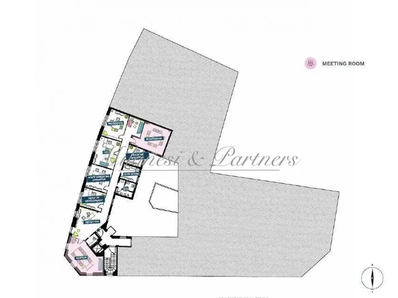 Ufficio in Via Madonna della Neve, Bergamo, {3} - Planimetria 1