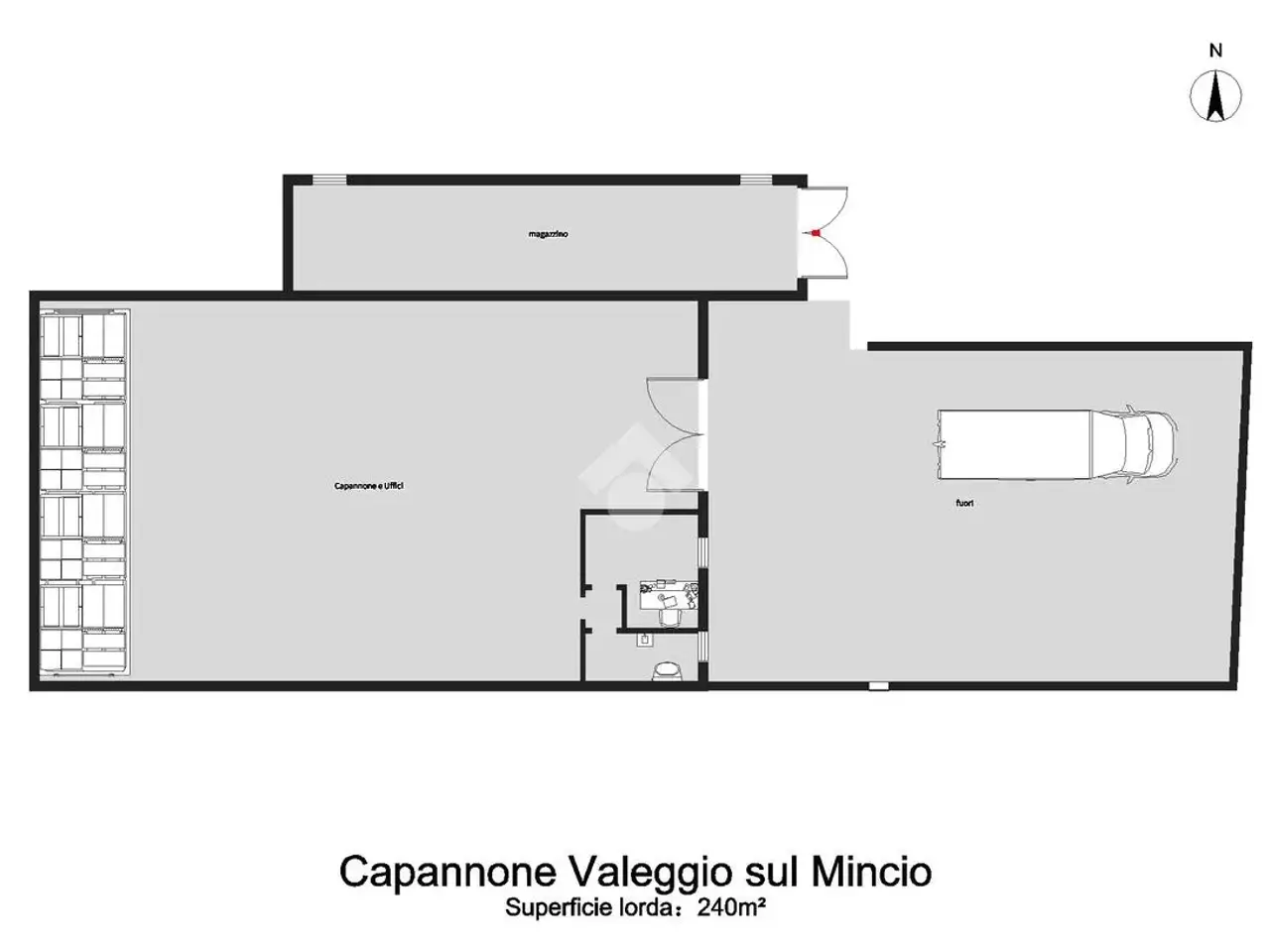 Capannone in Via Enrico Fermi 25, Valeggio Sul Mincio, {3} - Planimetria 1