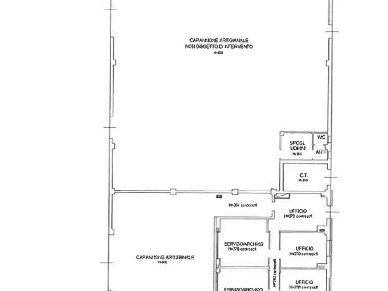 Capannone in Via Ettore Benini 45, Forli', {3} - Planimetria 1
