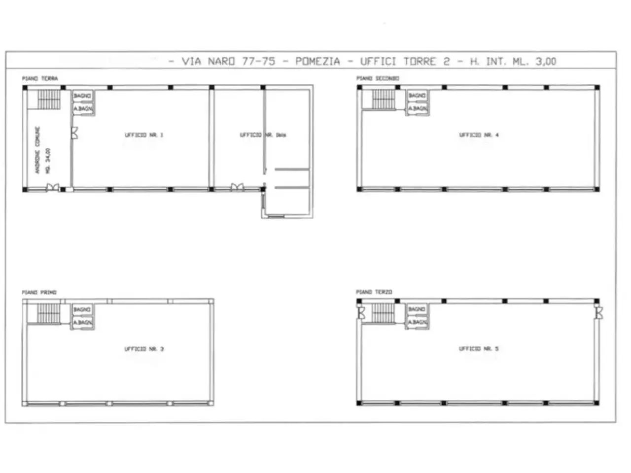 Ufficio in Via Naro 75, Pomezia, {3} - Planimetria 1