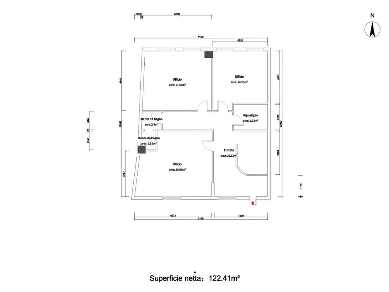Ufficio in Via Stella 44, Concesio, {3} - Planimetria 1
