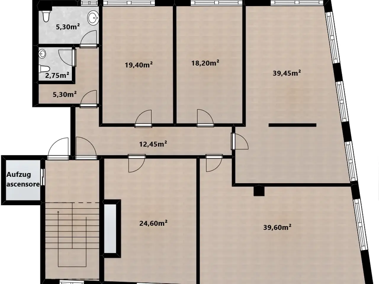 Ufficio in Via Giuseppe di Vittorio - Giuseppe-di-Vittorio-StraßE, Bolzano, {3} - Planimetria 1