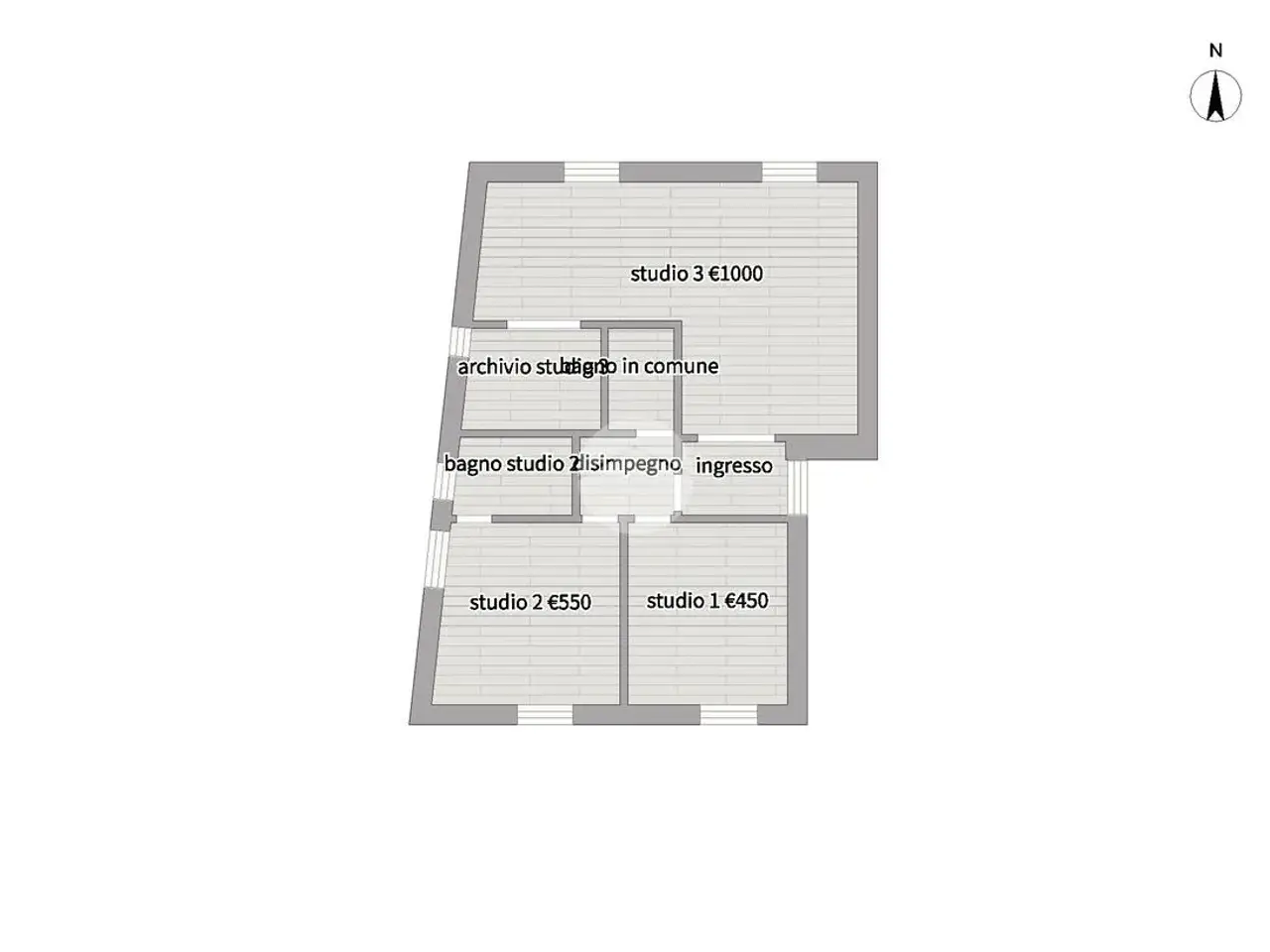 Ufficio in Via Arte della Lana 00, Napoli, {3} - Planimetria 1