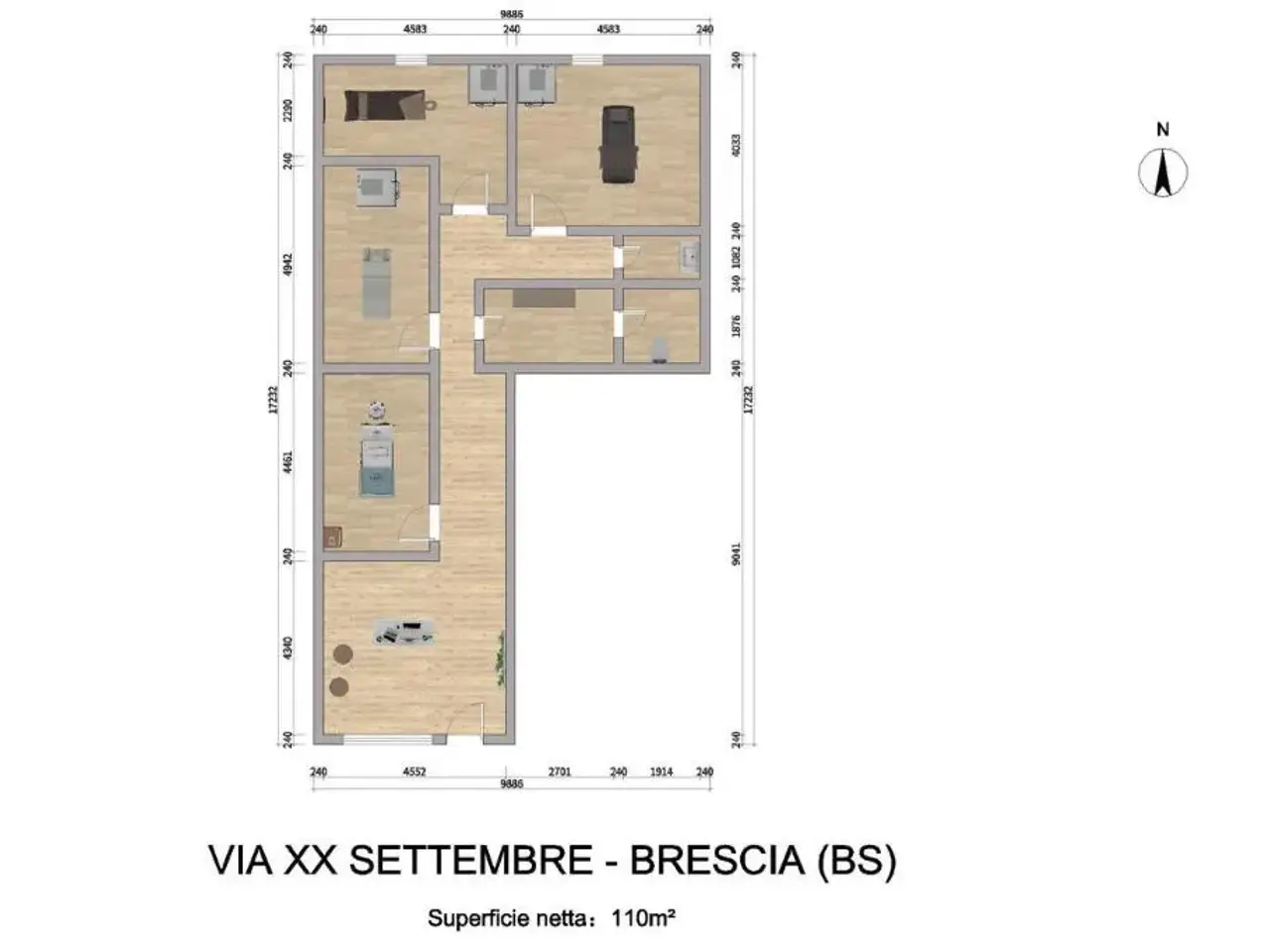 Negozio in Via XX Settembre, Brescia, {3} - Planimetria 1