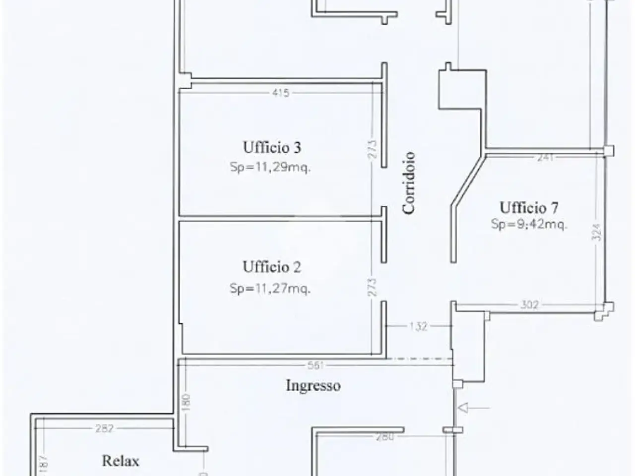 Ufficio in Via Giuseppe Mazzini, Sassuolo, {3} - Planimetria 1