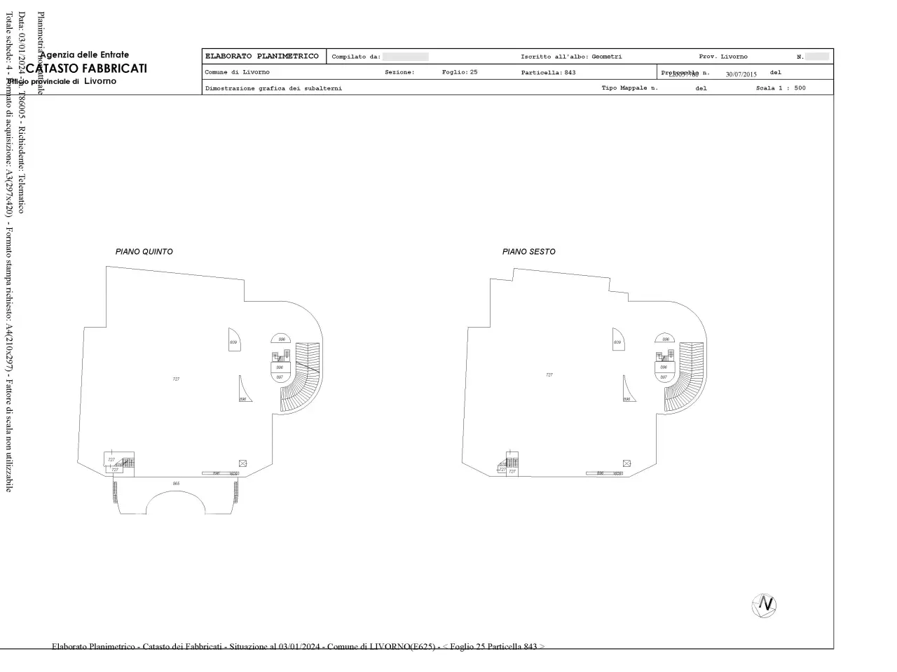 Garage in Via Sardi - Via Giuseppe Verdi, Livorno, {3} - Planimetria 1
