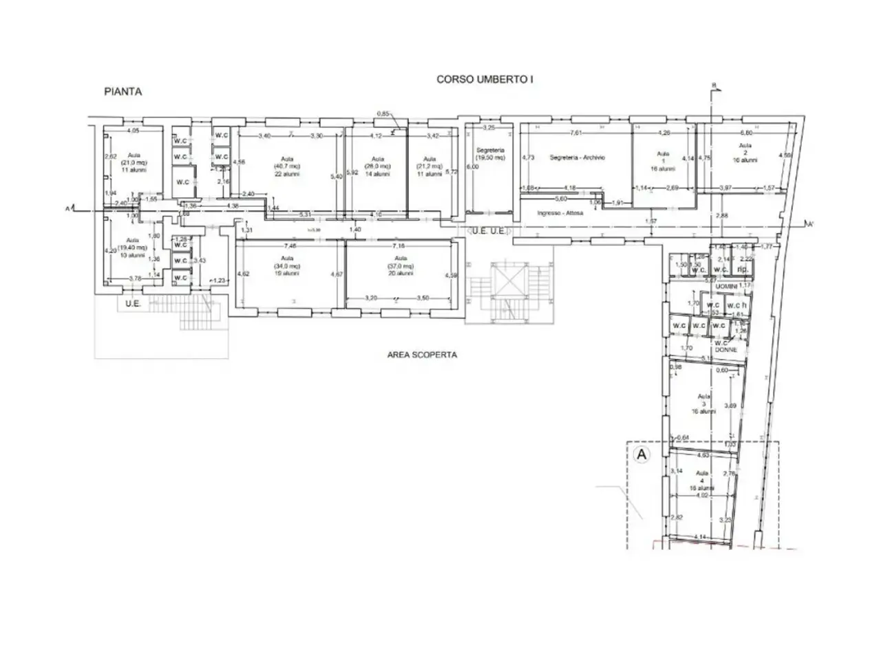 Ufficio in Corso Umberto I, N. Snc, Alvignano, {3} - Planimetria 1