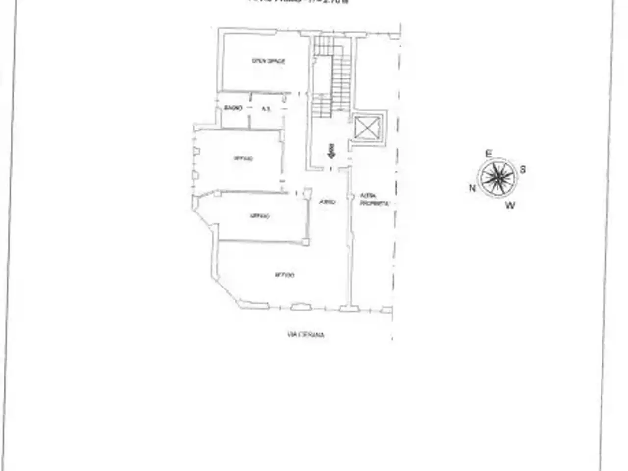 Ufficio in Via Cesana, 11, Torino, {3} - Planimetria 1