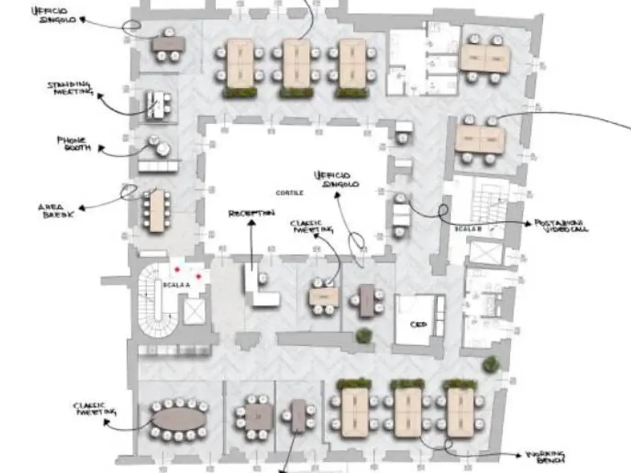Ufficio in , Milano, {3} - Planimetria 1