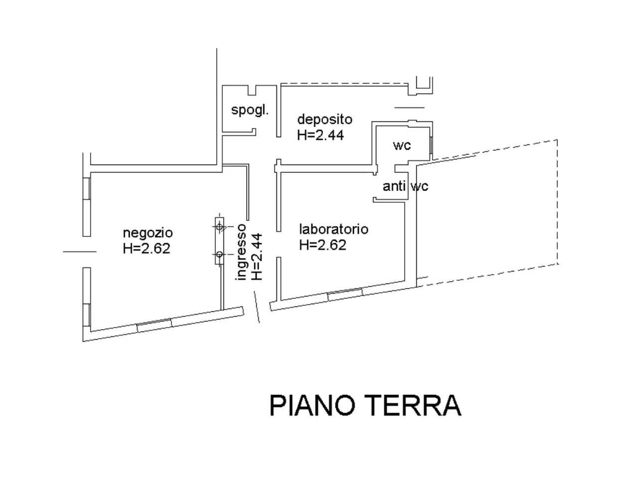 Negozio in Occhiobello Via Roma, 28, Occhiobello, {3} - Planimetria 1